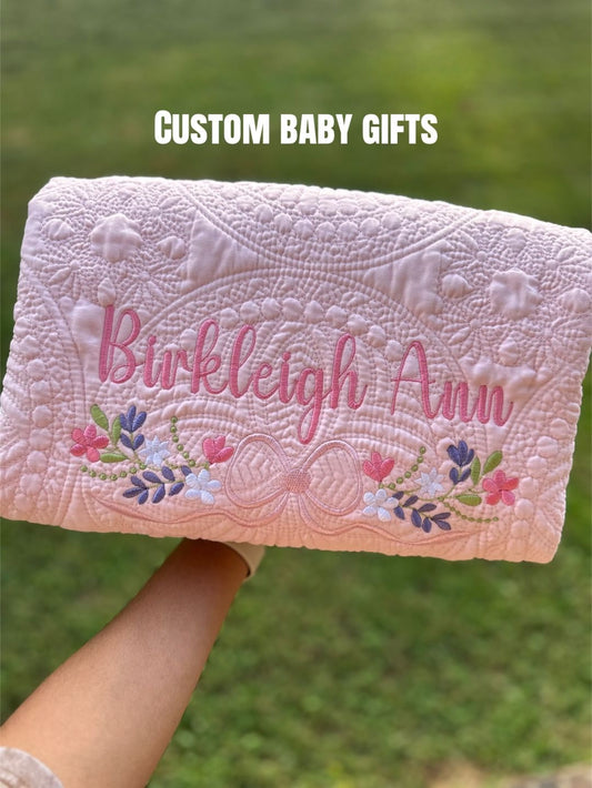 Heirloom Baby Quilt (Multiple Colors)